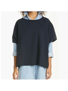 Frank & Eileen Original Caplet Cotton Tee in British Navy